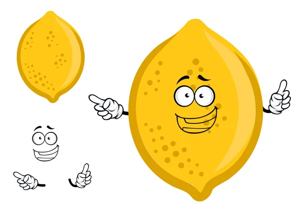 Fruta de limão de desenho animado amarelo colorido —  Vetores de Stock