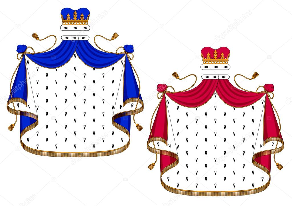 Blue and purple royal mantles