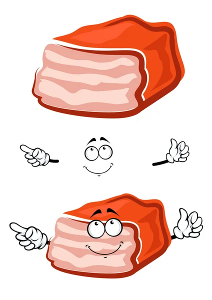 Meat loaf rajzfilmfigura sült kéreg — Stock Vector