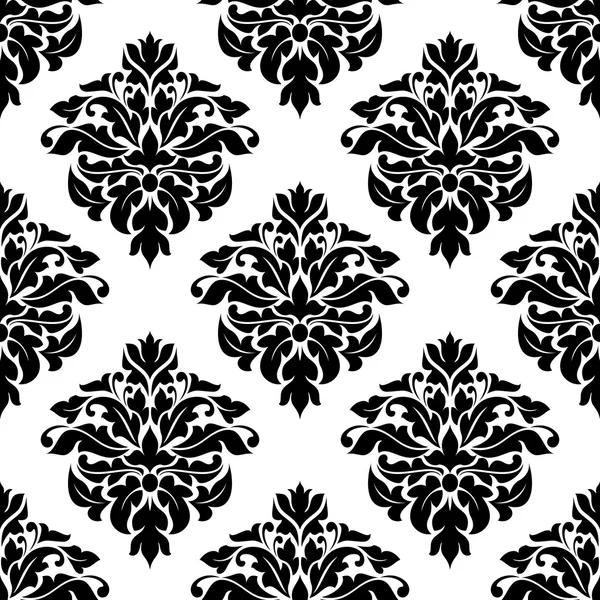 Victorian floral decorative seamless pattern — Stock Vector