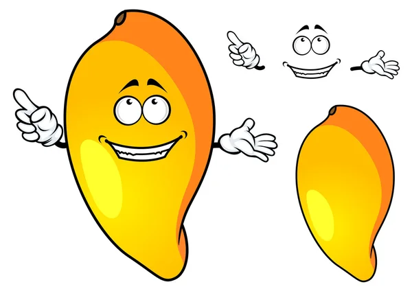 Cartoon juicy tropical mango fruit Stock Vector