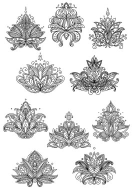 Anahat Farsça desenli çiçek ve çiçekleri