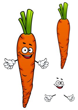 Renkli çizgi film havuç sebze karakteri