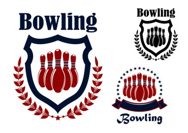 Bowling spor oyun grafik amblemi