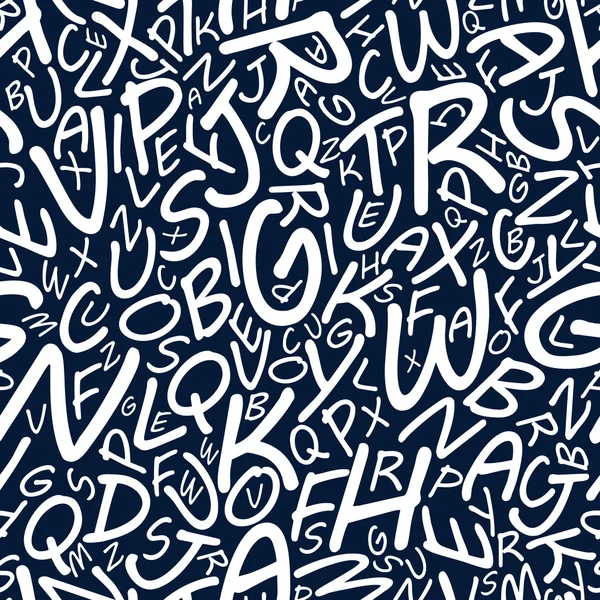 Letras abstractas del alfabeto en patrón sin costuras — Vector de stock