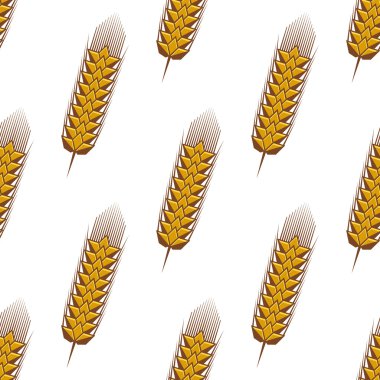 Buğday seamless modeli altın spikelets