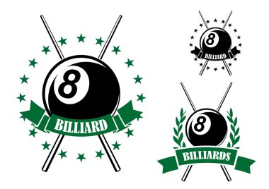Bilardo ya da havuz spor amblemi