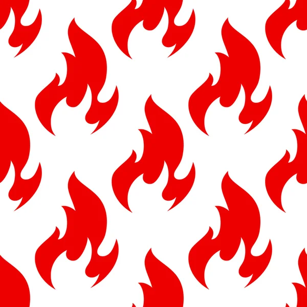 Red spurts of fire flames seamless pattern — Stock Vector