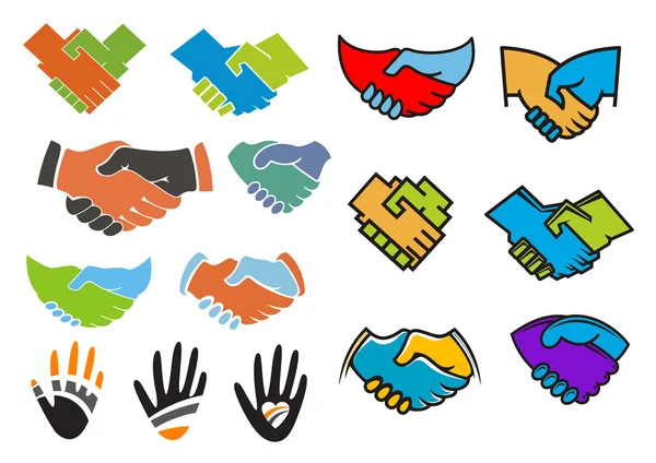 Colorful partnership and friendship symbols — Stockvector