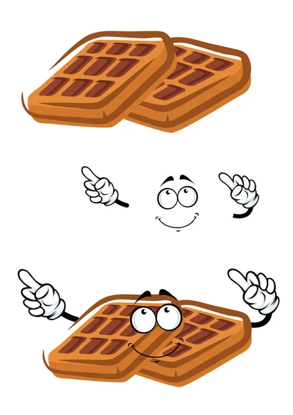 Cartoon klassische Zucker Waffel-Figur — Stockvektor