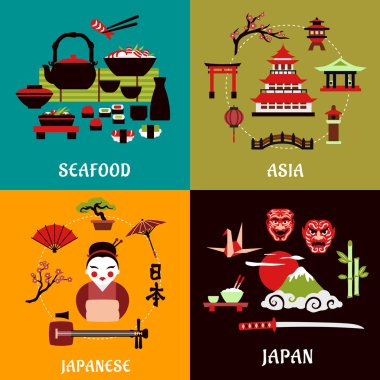 Japanese culture, history and cuisine designs
