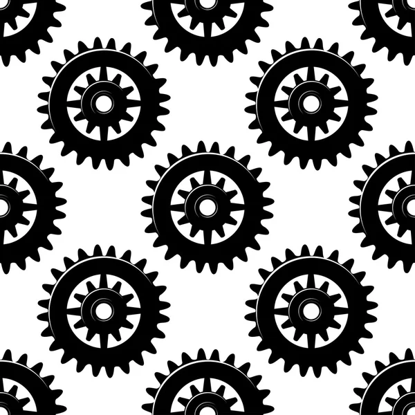 Machine gears and pinions seamless pattern — Stok Vektör