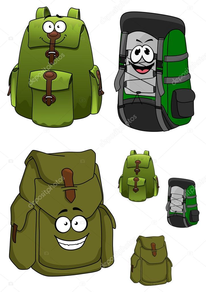 Travel backpacks cartoon characters with pockets