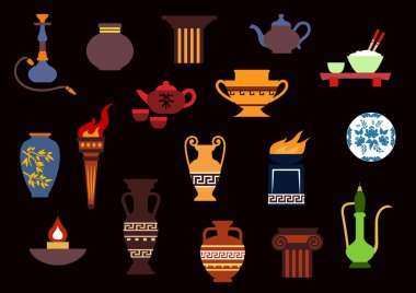 Various flat containers and kitchenware