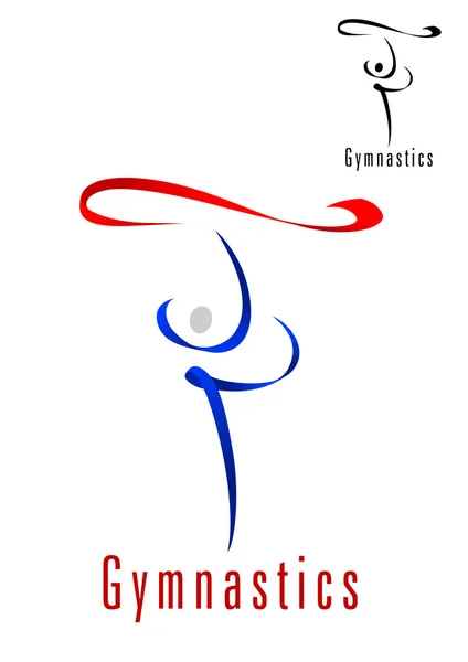 Emblème ou symbole de gymnastique rythmique — Image vectorielle