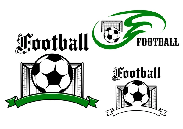 Football and soccer game symbols — Stok Vektör