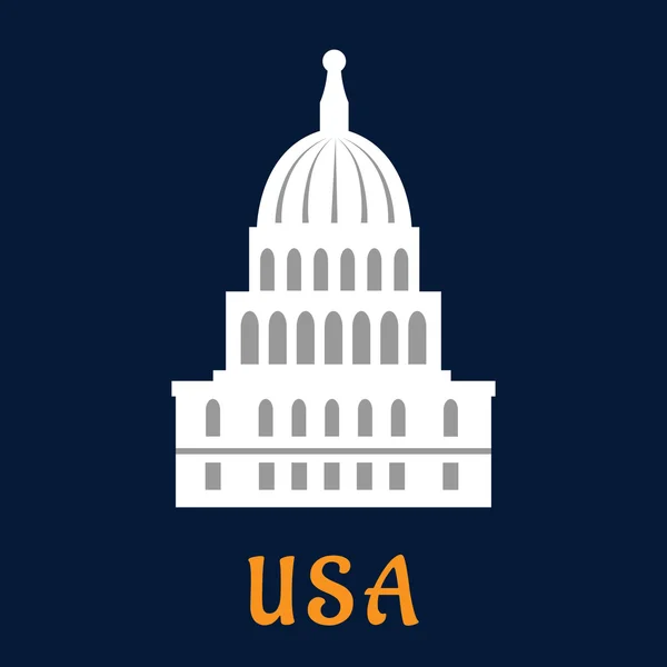 United States Capitol flat symbol — Stockový vektor