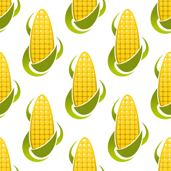 Sweet corn cobs seamless pattern — Stockvector