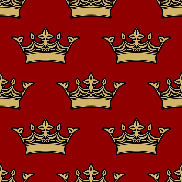 Seamless pattern of victorian crowns — ストックベクタ