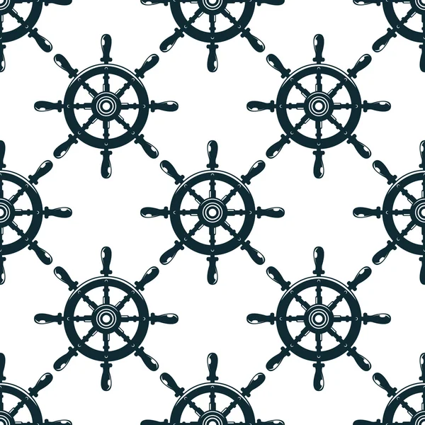 Vintage nautical helms seamless pattern — ストックベクタ