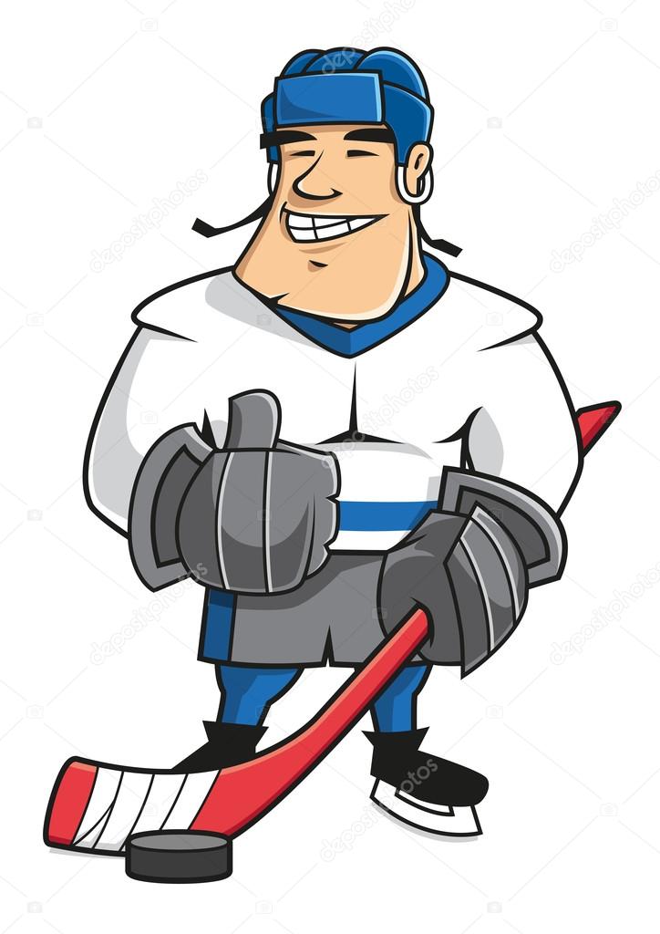 Cartoon ice hockey player character Stock Vector Image by ©Seamartini  #78968420