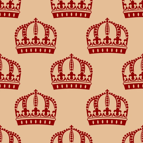 Royal crown seamless background pattern — Stock Vector