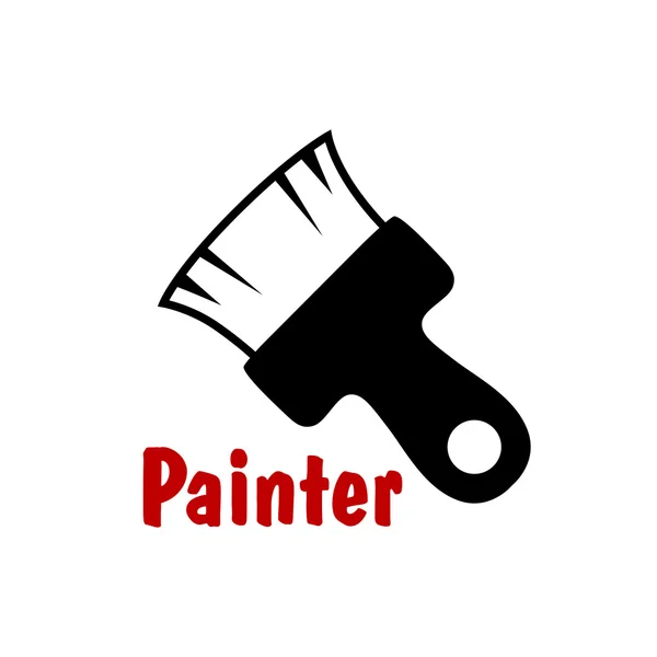 Paintbrush icon with short bristle — Διανυσματικό Αρχείο