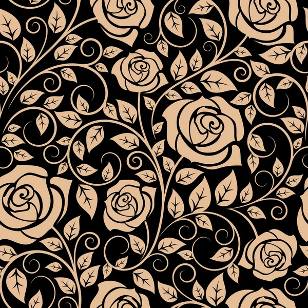 Roses florales motif floral sans couture — Image vectorielle