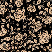 Retro roses floral seamless pattern