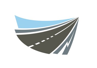 Highway road emblem or icon