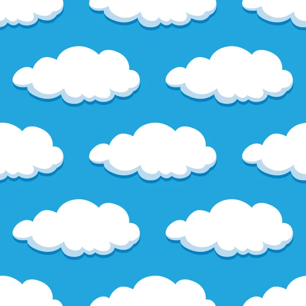 Summer cloudy sky seamless pattern — Stock Vector