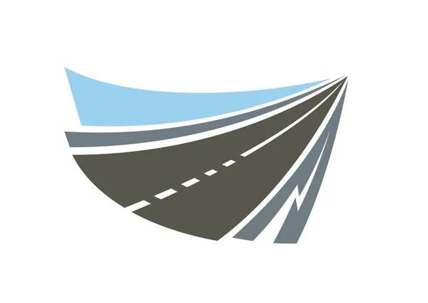 Highway road emblem or icon — ストックベクタ