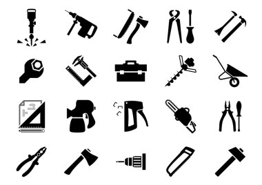 Hand and power tools icons