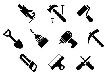 Hand tools and instruments icons