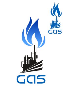Natural gas industrial processing icon