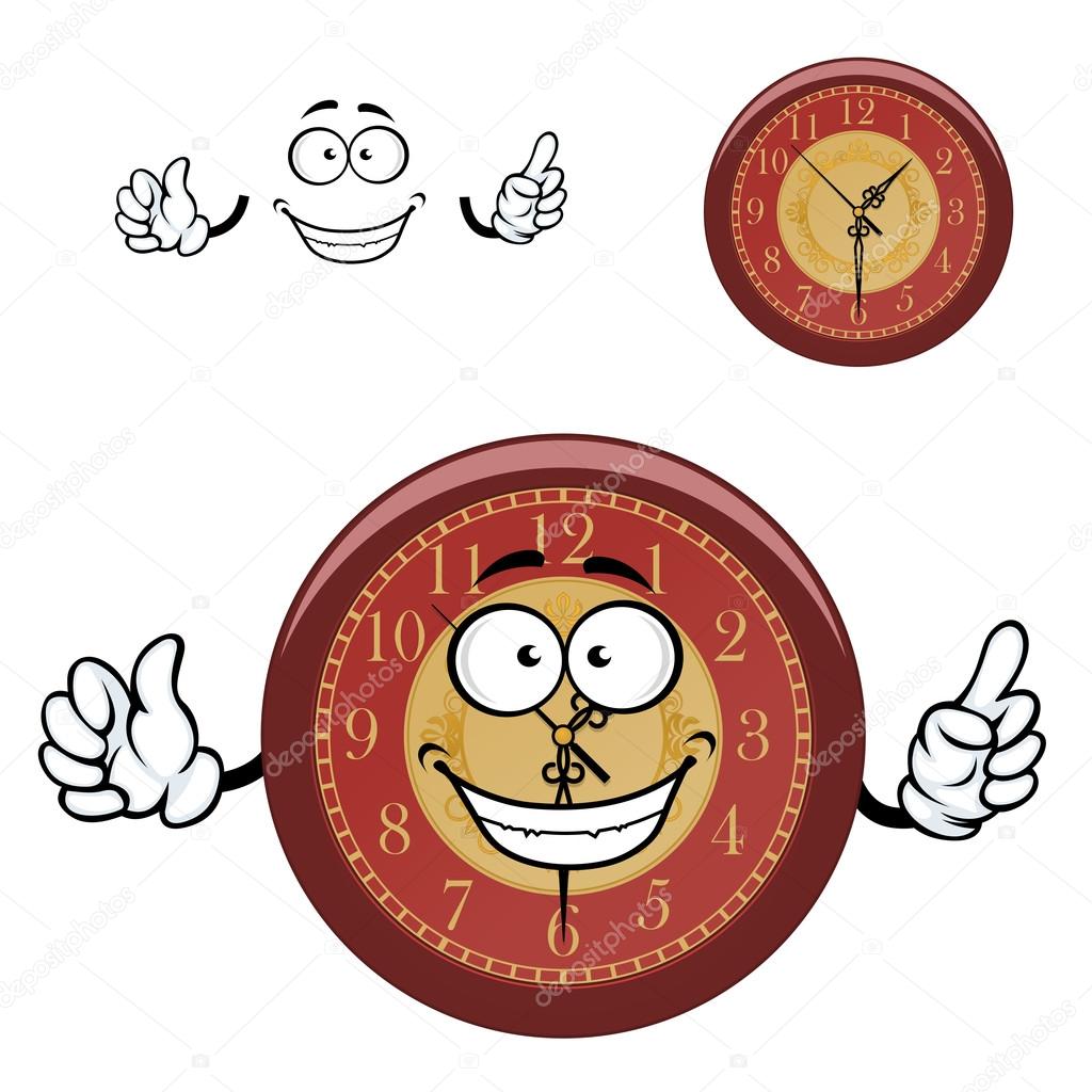Cartoon wall clock with hands Stock Vector Image by ©Seamartini 81547688