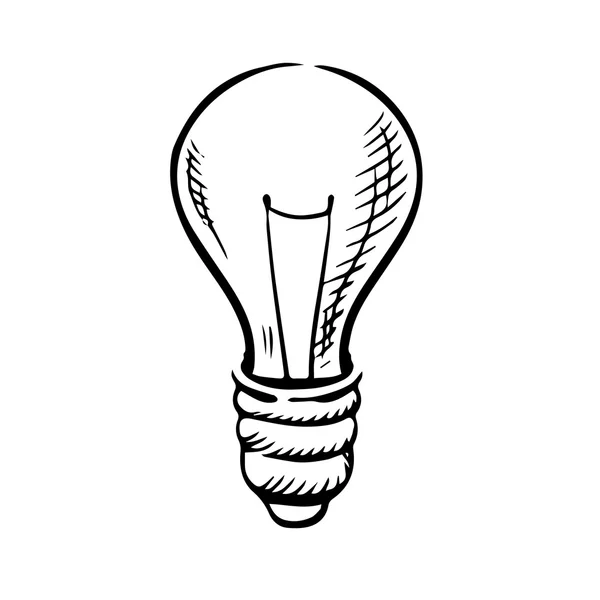 Sketch of light bulb icon — Stock Vector