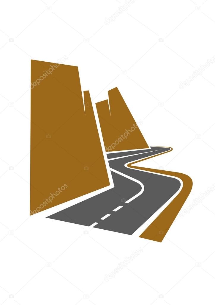 Winding mountain road or highway