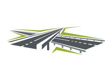 Highway pass under overpass icon