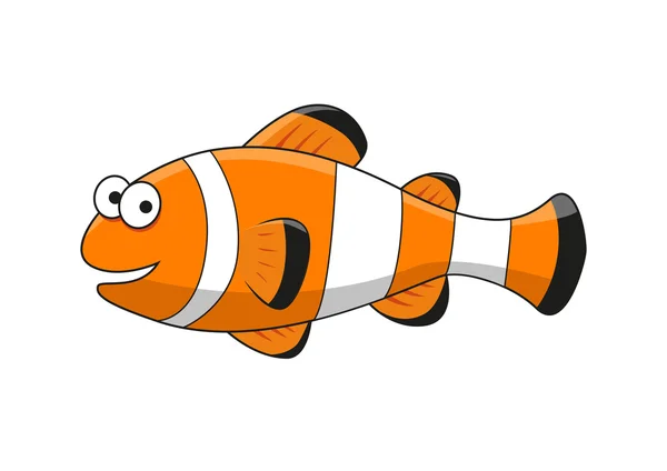 Cartoon tropical clown fish character — 图库矢量图片