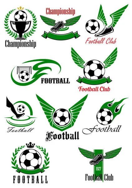 Football et cions de jeu de football — Image vectorielle