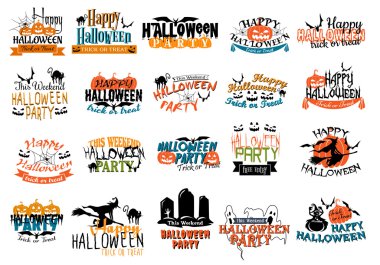 Halloween horror and eerie banners