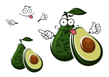 Avocado fruit character and seed with cut