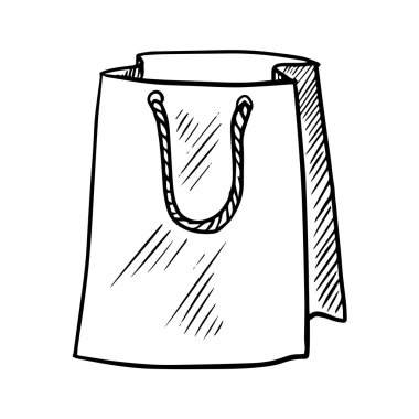 Sketch of paper shopping bag