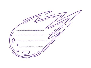 Uzay kuyrukluyıldızı ya da asteroit çocukları not şablonu. Çocuk planlama listesi vektör çerçevesi, günlük boyama sayfası. Düşen göktaşı, uçan gelen ya da göktaşı ile zaman çizelgesi ya da not şablonu