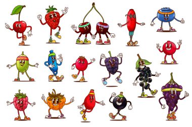 Çizgi film, spor aktiviteleri yapan harika dut karakterleri. Retro hippi çiftliği meyve taşıyıcıları koşup zıplıyorlar. Psikedelik çilek, kiraz ve üzüm, ahududu ve kızılcık.