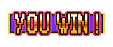 Kumarhane kumarhanesi Y2K stiovy sticker 'ı ya da klasik etiketi kazanırsın. Vegas oyunu stiovy vektör etiketi, poker serveti Y2K etiketi. Altın pikselli tipografi metniyle kumar loto retro etiketi veya yaması