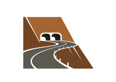 Mountainside winding road and tunnel