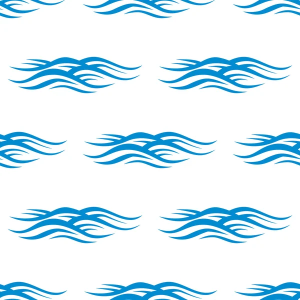 Vagues bleu de mer avec motif ondulation — Image vectorielle