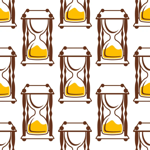 Hourglasses seamless pattern on white — 스톡 벡터